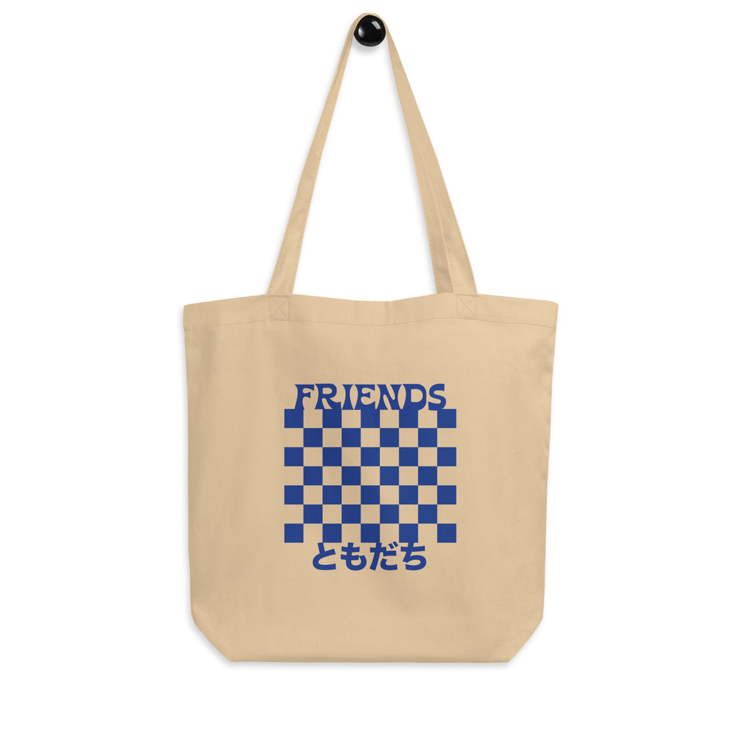 Tomodachi Checker Eco Tote Bag