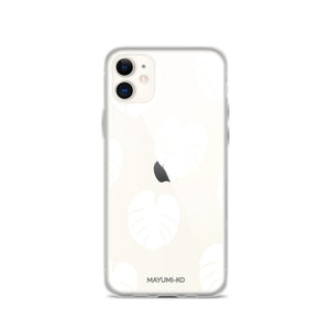 Simple Monstera iPhone Case - White
