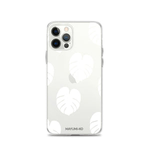 Simple Monstera iPhone Case - White