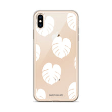 Simple Monstera iPhone Case - White