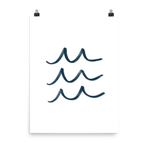 Navy Simple Waves - Large