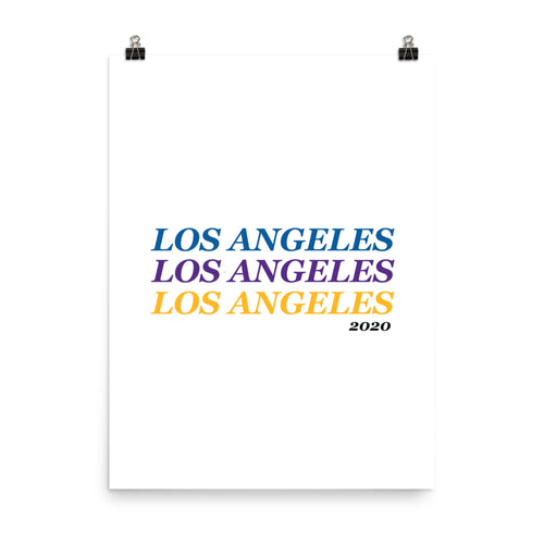 Lakers + Dodgers '20 Los Angeles x3 Print