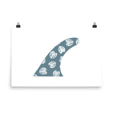 Single Fin Monstera Deliciosa - Large Blue Gray