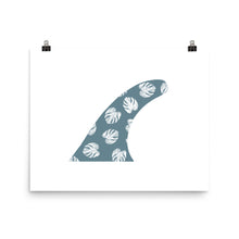 Single Fin Monstera Deliciosa - Large Blue Gray