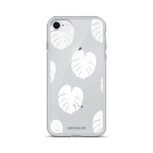 Simple Monstera iPhone Case - White