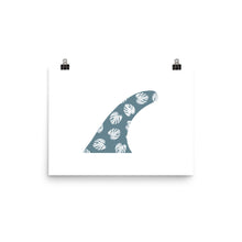 Single Fin Monstera Deliciosa - Large Blue Gray