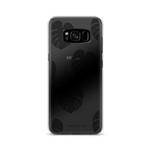 Simple Monstera Samsung Phone Case - Black