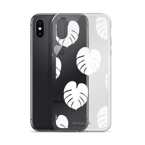 Simple Monstera iPhone Case - White