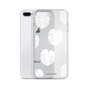 Simple Monstera iPhone Case - White