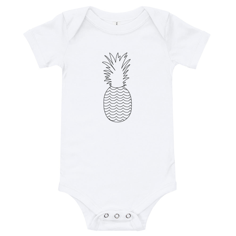 Wavy Pineapple Baby Onesie