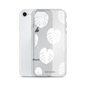 Simple Monstera iPhone Case - White